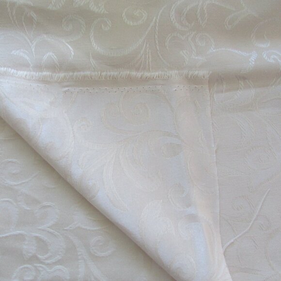Jacquard Fabric - Creamy Off White - 74" x 100" - Picture 5 of 16